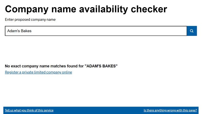 Company formation company name availability checker