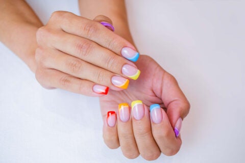 Neon French Tip Nails