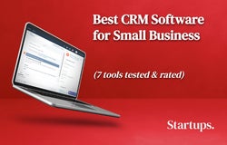 a laptop showing HubSpot CRM as part of a review of 7 CRM software options