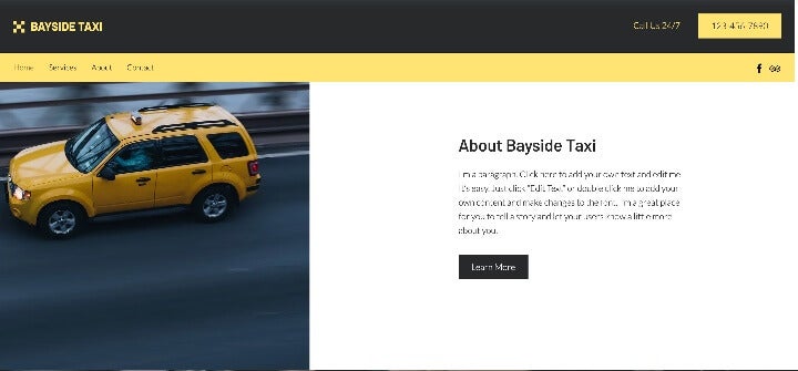 Taxi Company Website Template