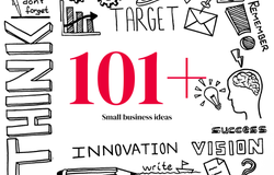 Small business ideas infographic depicting ideation graphics